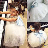 Girls Lace Flower Wedding Pageant Formal Sequin Dresses 1-10T