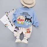 Boy Letter Sweater Autumn Cotton Anpanman 2 Pcs Suits