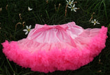 Girls Fluffy Chiffon Solid Colors Tutu Christmas Dance Skirt  2-10 Years