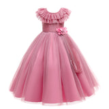 Kid Girl Lace Collar Princess Flower Wedding Formal Elegant Dresses