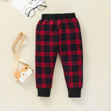 Boys Letter Printed Long Sleeve Plaid Suits 2 Pcs Sets