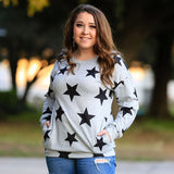Long Sleeve Mother Daughter Family Matching Autumn O-neck Stars T-shirt