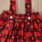 Love Heart-shaped Baby Girls Christmas Suspender 2pcs