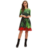 Mom And Daughter Christmas Dress Family Matching Parent-child Printed Dress