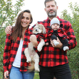 Family Matching Mother Daughter Outfits Plaid Sweatshirt