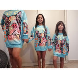 Mother Daughter Sweatshirts Family Matching Cute Print Family Look