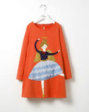 Baby Girl Dress Long Sleeve Shirt Casual Autumn Dresses 1-7Y