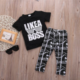 New Arrival Baby Boys Kids Summer Sets Short Sleeve T-shirt Tops+Pants 2pcs - honeylives