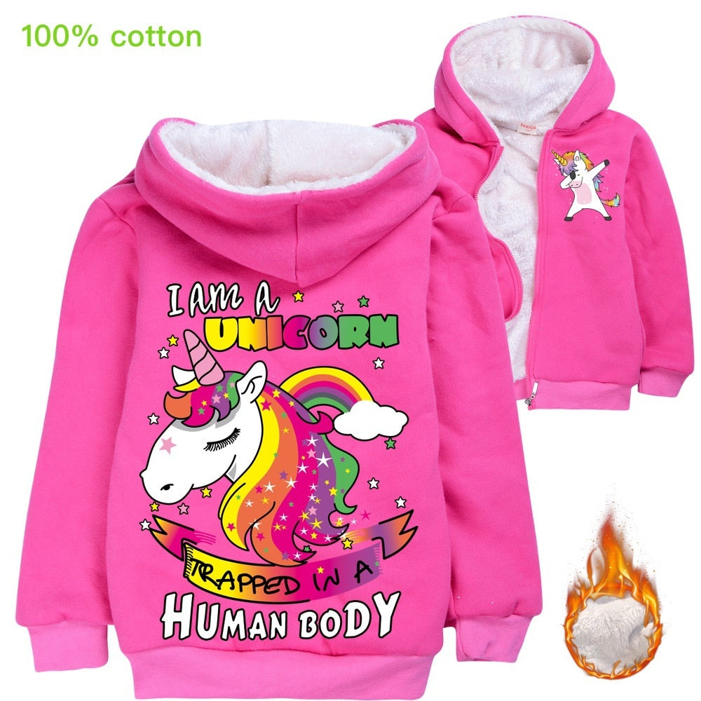 Kids Coat Unicorn Boys Girl Jacket  Animal Horse Chaqueta Fashion Coat