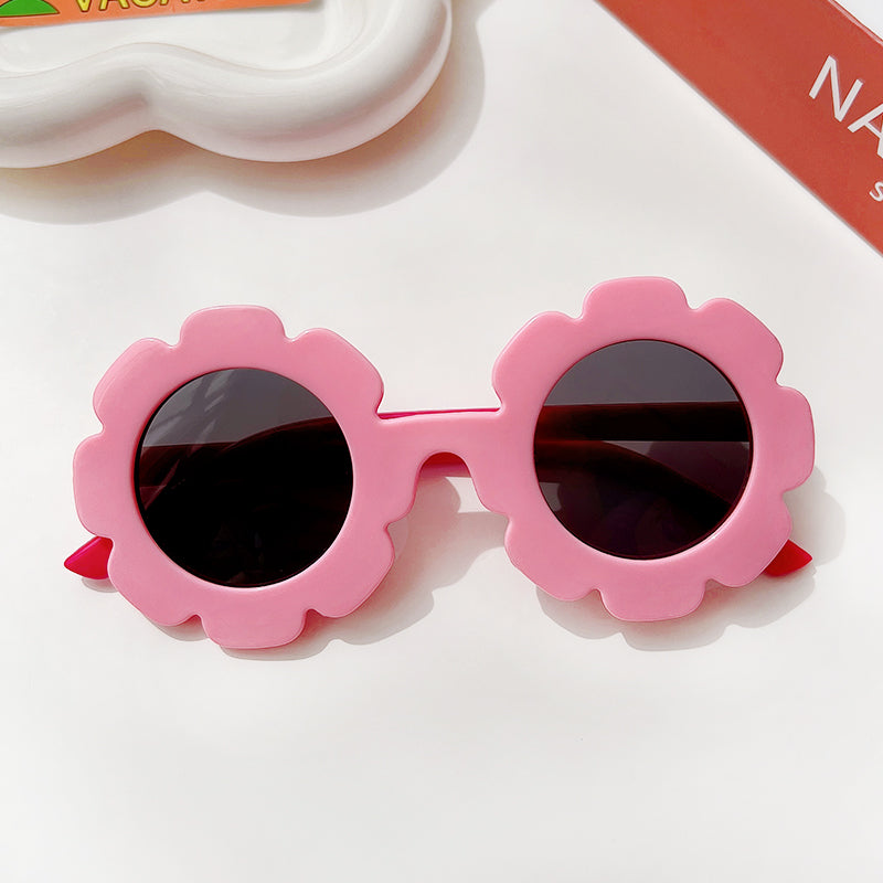 Kids Baby Round Flower Sunglasses Shades Glasses UV400 Eyewear