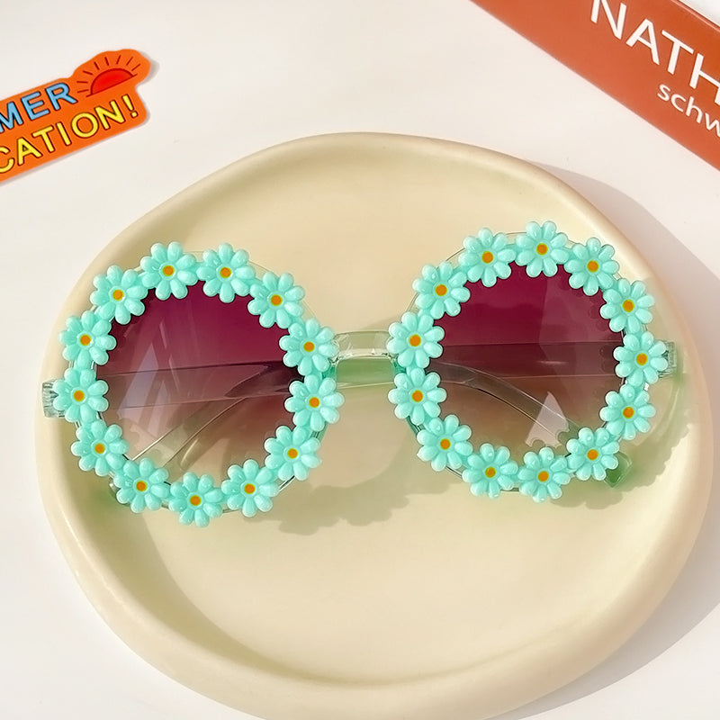 Kids Child Size Hippie Round Circle Lens Tie Dye Gradient Metal Sunglasses  - Walmart.com
