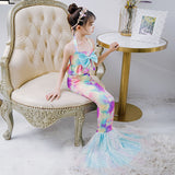 Kid Girl Mermaid Tail Beach Fishtail Ariel Swimsuits