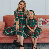 Family Matching Plaid Parent-child Spring Trend Dress