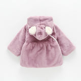 Kid Baby Girls Padded Fur-like Coat