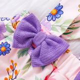Baby Girl Autumn Korean Wrap Fart Suits 2 Pcs Sets