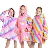 Kid Boy Girl TV Hooded Blanket Warm Wearable Pajamas
