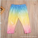 Kid Baby Girl Wish Colorful Sparkly Leggings Pants