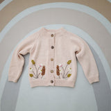 Kid Baby Girl Cardigan Autumn Winter Hand Embroidered Sweater 2 Pieces