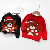 Kid Baby Girl Knit Pullover Autumn Christmas Jacquard Sweater