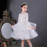 Kid Girl Princess Show  Autumn Winter Long Sleeve Dress