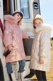 Kid Girl Winter Fashion Cotton Padded Thickened Down Jacket Coat