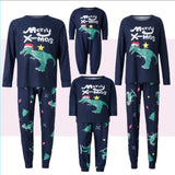 Family Parent-child Autumn Dinosaur Print Pajamas