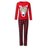 Family Home Wear Plaid Parent-child Christmas Print Pajamas