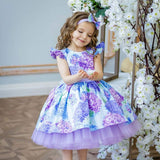 Kid Baby Girl Printed Festive Flower Dress