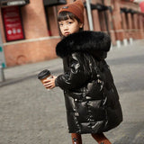 Kid Girl Winter Fashion Cotton Padded Thickened Down Jacket Coat