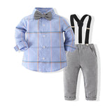 Baby Boy Set British Long-sleeved Formal Suit 2 Pcs Set