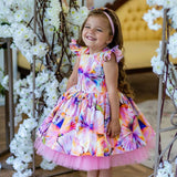 Kid Baby Girl Printed Festive Flower Dress