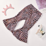 Girl Suit Love Valentine's Day Short Sleeve Leopard Print 2 Pcs Sets