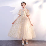 Kid Girl Evening Piano Playing Performance Dress