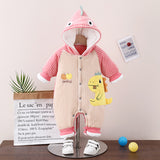 Baby Boy Girl Autumn Winter Extra Thick Plush Romper