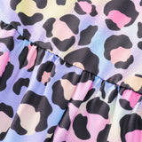 Kid Baby Girl One-piece Suspenders Leopard Print Loose  Long Pants