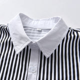 Baby Boys Summer Stripe Suspenders Formal British Gentleman 4 Pcs Sets