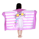 Baby Boy Girl Hooded Bath Towel Cartoon Microfiber Soft Blanket Pajamas