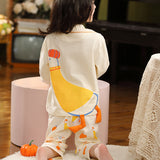 Kid Girl Pajamas Cartoon Long Sleeve Pure Cotton Home Wear