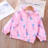 Kid Baby Girl Jacket Cardigan Windbreak Spring Print Cartoon Coats