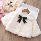 Kid Baby Girl Fur Imitation Wrasses Hair Short Fleece Coats