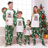 Family Matching Parent-child Plaid Stitching Printed Suit 2 Pcs Sets