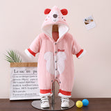 Baby Boy Girl Autumn Winter Extra Thick Plush Romper