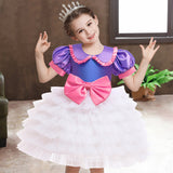 Kid Baby Girls Snow White Cake Lace Bow Pompadour Dresses