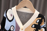 Kid Baby Boy Jacket Knitted Cardigan Cartoon Korean Sweaters