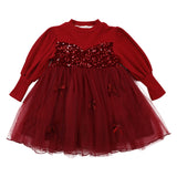 Kid Baby Girls Sequin Princess Autumn Dress