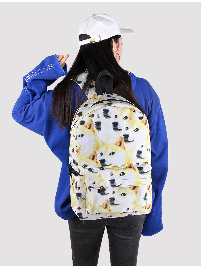 Student Schoolbag Polyester Full Print  Large Capacity Backpack