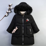 Kid Boy Cartoon Long Thickened Down Cotton Winter Coats