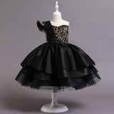 Kid Baby Girl Air Gauze Tutu Flower Piano Performance Dress