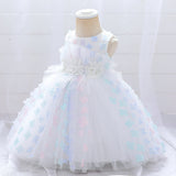 Kid Baby Girl Stereoscopic Flower Wedding Dresses