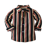 Kid Baby Boy Long-sleeved Striped Gentleman Suits 4 Pcs Sets